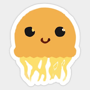 Cute Orange Jellyfish Sticker